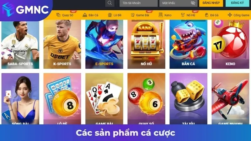 Các sản phẩm cá cược