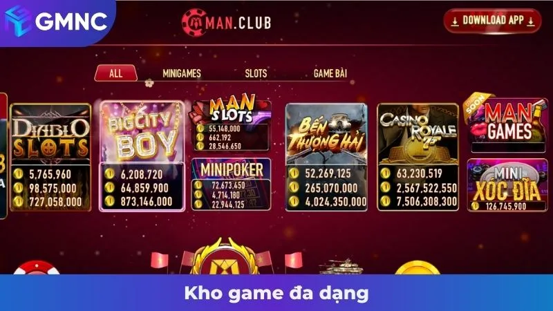 Kho game đa dạng